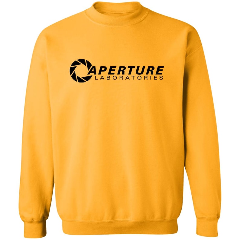 Aperture Laboratories Sweatshirt, Aperture Laboratories T-Shirt, Aperture Labs Vertical Logo Tshirt, Retro Gamer Tee, Video Gaming image 2