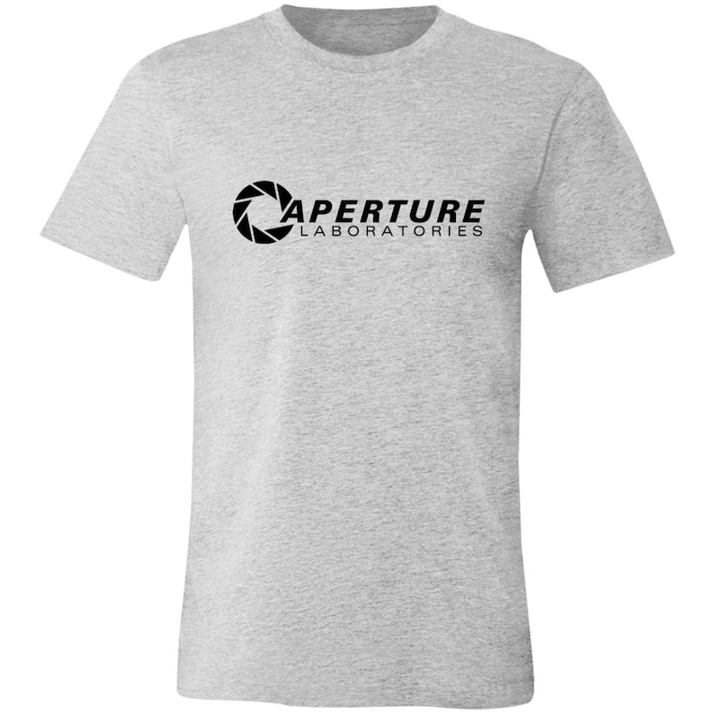 Aperture Laboratories T-Shirt, Aperture Laboratories T-Shirt, Aperture Labs Vertical Logo Tshirt, Retro Gamer Tee, Video Gaming Collectible image 9