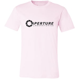 Aperture Laboratories T-Shirt, Aperture Laboratories T-Shirt, Aperture Labs Vertical Logo Tshirt, Retro Gamer Tee, Video Gaming Collectible image 2