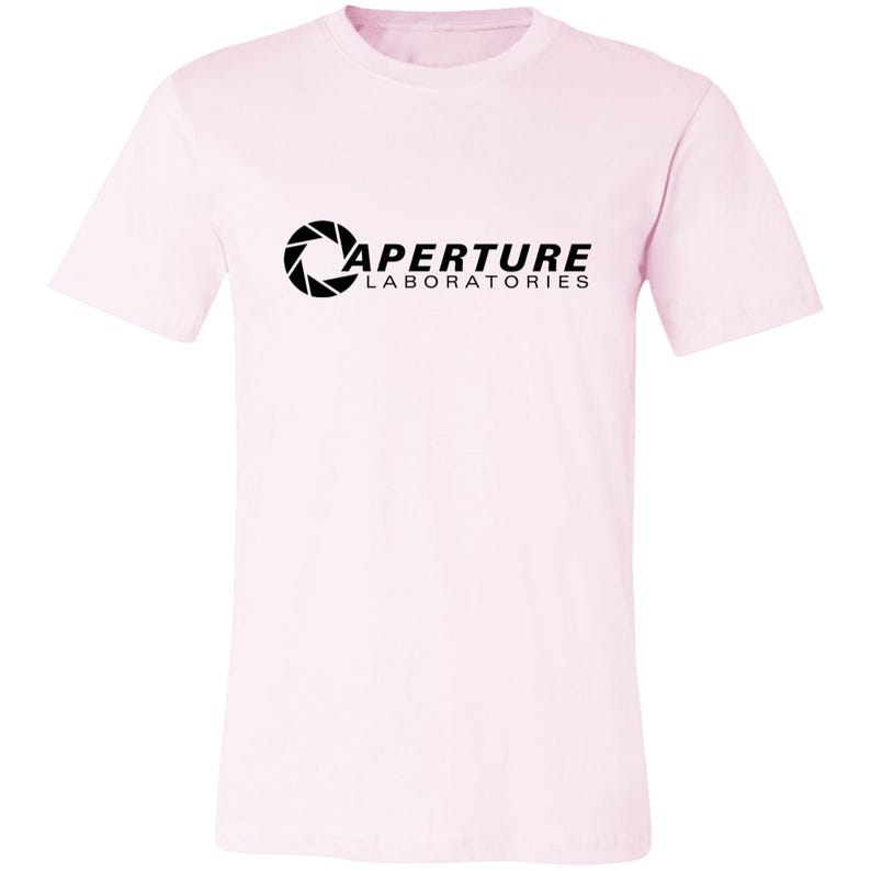 Aperture Laboratories T-Shirt, Aperture Laboratories T-Shirt, Aperture Labs Vertical Logo Tshirt, Retro Gamer Tee, Video Gaming Collectible image 2