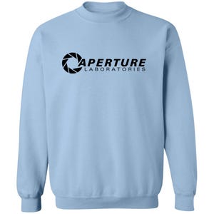 Aperture Laboratories Sweatshirt, Aperture Laboratories T-Shirt, Aperture Labs Vertical Logo Tshirt, Retro Gamer Tee, Video Gaming image 4