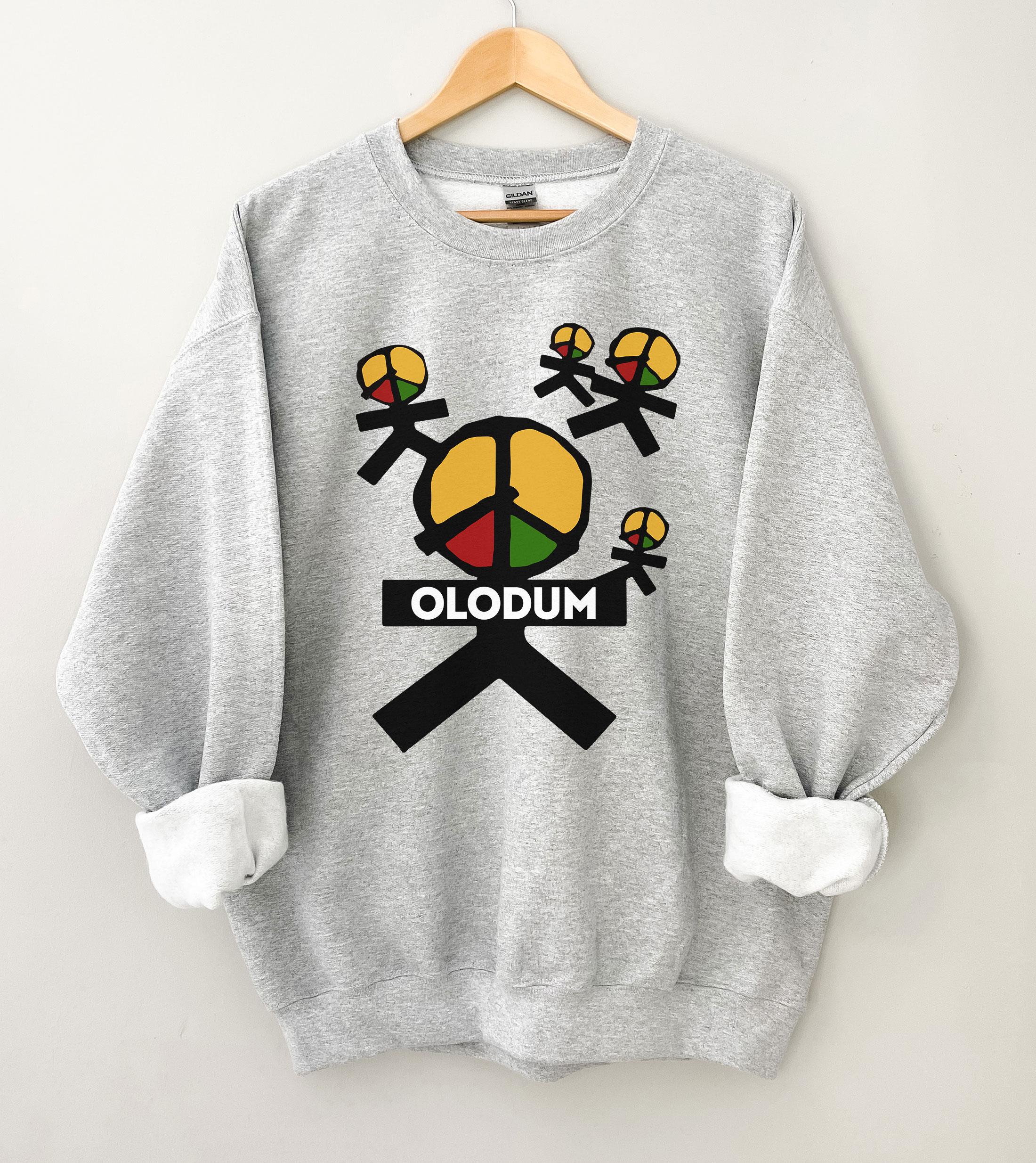 T-shirt Olodum Rétro Blanc Unisexe - Impression Graphique, Coton, Marque Gildan, Neuf Avec étiquette