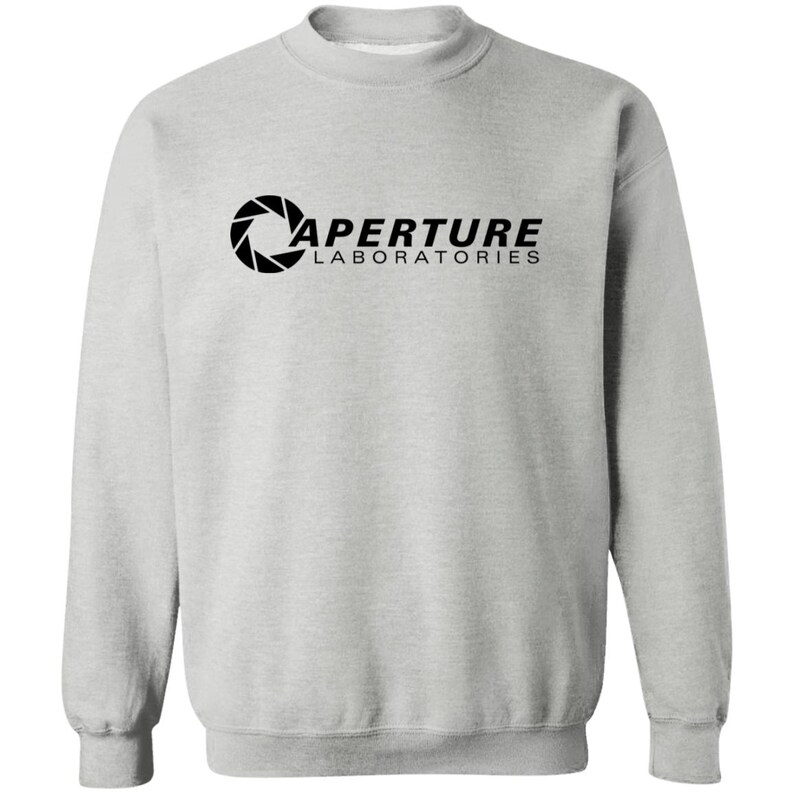 Aperture Laboratories Sweatshirt, Aperture Laboratories T-Shirt, Aperture Labs Vertical Logo Tshirt, Retro Gamer Tee, Video Gaming image 7