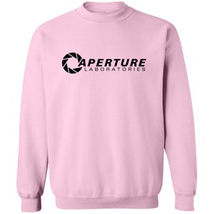 Aperture Laboratories Sweatshirt, Aperture Laboratories T-Shirt, Aperture Labs Vertical Logo Tshirt, Retro Gamer Tee, Video Gaming image 3