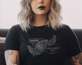 Besluiteloos orakel, sfinxmotten en ouija-planchette, mystiek, heksachtig T-shirt