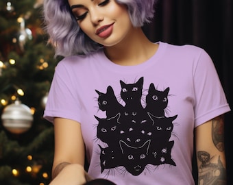 Void Kitty, 13 zwarte katten, Lucky 13, Cat dames-T-shirt