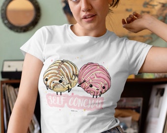 Short sleeve t-shirt "Self Conchas" cute pan dulce, funny pastry, fresh baked ta-tas