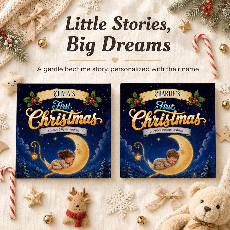 Personalized Baby First Christmas Book, Custom Name Christmas Story ...