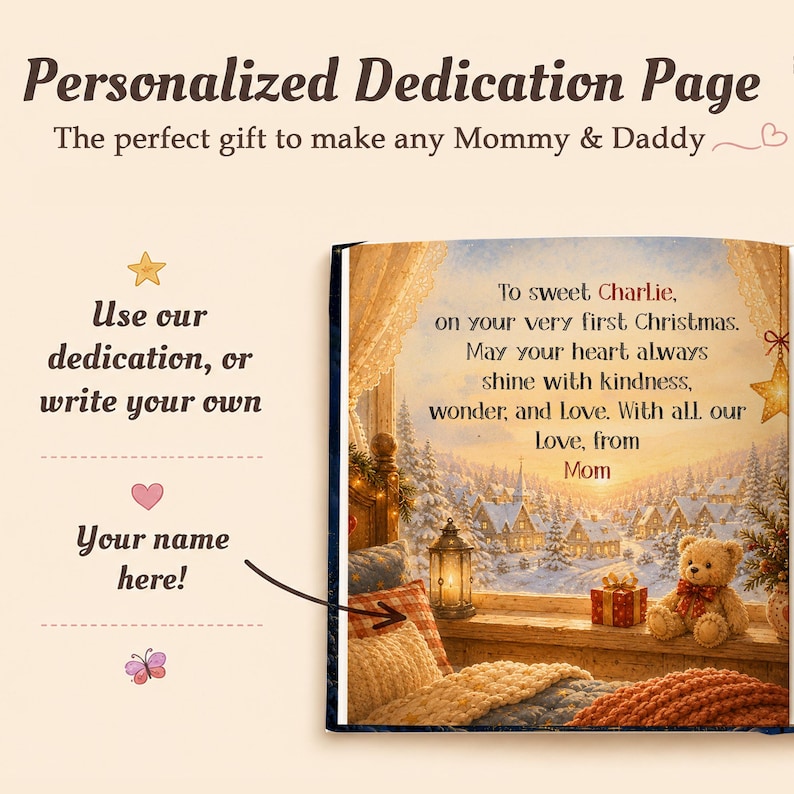 Personalized Baby First Christmas Book, Custom Name Christmas Story ...