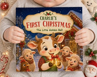 Personalized Baby's First Christmas Book, Custom Name Christmas Story Book, Newborn Keepsake Gift, Baby Memory Book, Holiday Gift For Baby
