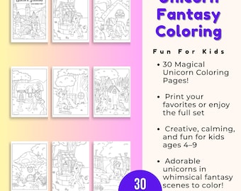 Unicorn Coloring Pages: 30 Printable Sheets for Kids (PDF Download)
