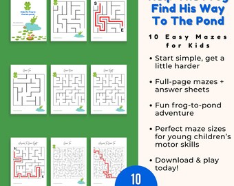 Frog in the Pond – Printable Kids Maze Activity