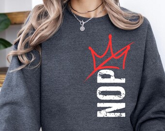 No Kings Protest Sweatshirt, Anti Monarchy Graphic Pullover, Revolutionary Statement Crewneck, Political Activism Graphic Sweater