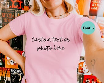 Trendy Custom Text Baby Tee, Custom y2k outfit, Custom y2k outfit, Trendy 90s Vintage, Custom Y2K Fashion, Create Your Own Design Baby Tee
