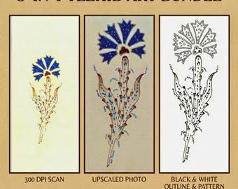 Złote podświetlenie, islamski wzór, turecki Tezhip, kwiatowy wystrój ścienny, motyw Hatai, druk cyfrowy