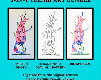 Złote oświetlenie, islamski wzór, sztuka tulipana, turecki Tezhib, cyfrowe pobieranie, projekt ozdoby osmańskiej do druku