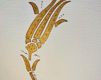 Złote oświetlenie, islamski wzór, sztuka tulipana, turecki Tezhib, cyfrowe pobieranie, projekt ozdoby osmańskiej do druku