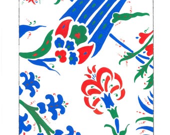 Złote oświetlenie, islamski wzór, turecki Tezhip, cyfrowy do pobrania, kwiatowy, drukowany wzór osmańskiego ornamentu