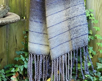 Handwoven Shawl. Wearable Art. Weaving. Table Scarf. Table Runner. Warm Shawl.