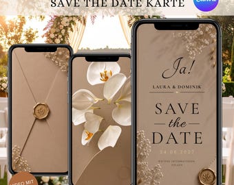 Animated Save the Date | Digital Wedding Invitation | Canva Template
