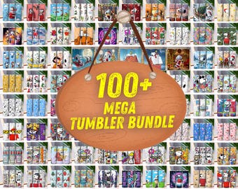 100+ Cartoon Dog Tumbler Wraps | Sublimation Designs (PNG Instant Download)
