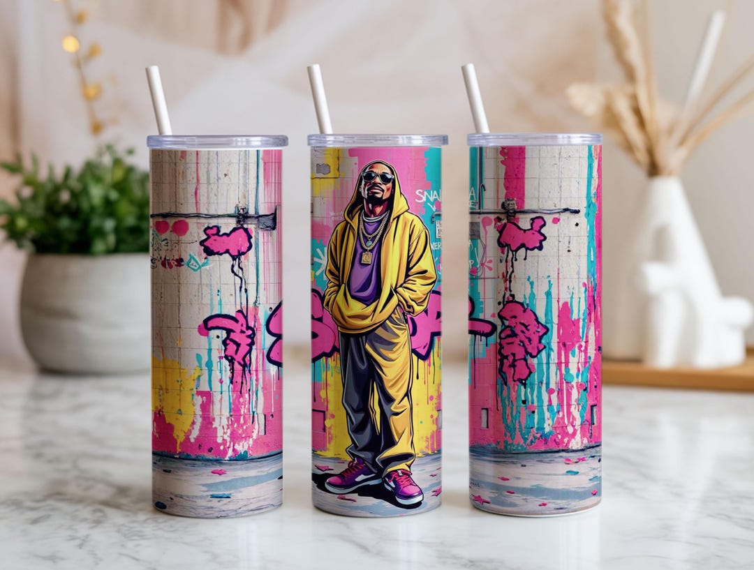 Hip Hop Graffiti Rapper Tumbler Wrap PNG Digital Download 20oz Straight ...