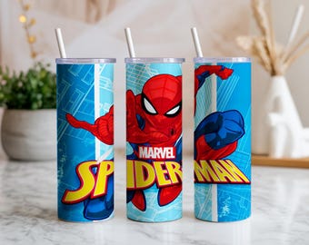 Emballage pour gobelet Spider-Man PNG | Conception de héros de bande dessinée (téléchargement numérique)