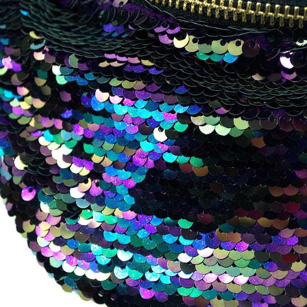 PETRA Petrol sequin fanny pack, bumbag burning man, Glastonbury
