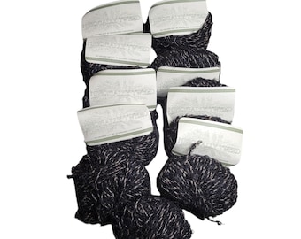 11 Nisqually Tweed Yarn Black & Brown Wool/Mohair Blend New Zealand 50g Balls