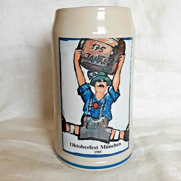Vtg 1985 Rastal Munich/Munchen Oktoberfest 1-Liter Stoneware Beer Stein Mug