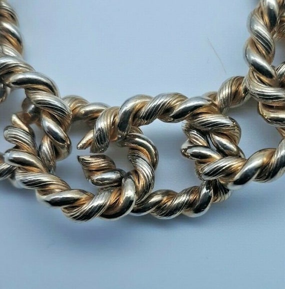 Vintage 1980s Erwin Pearl Gold-Tone Twist Chain L… - image 2