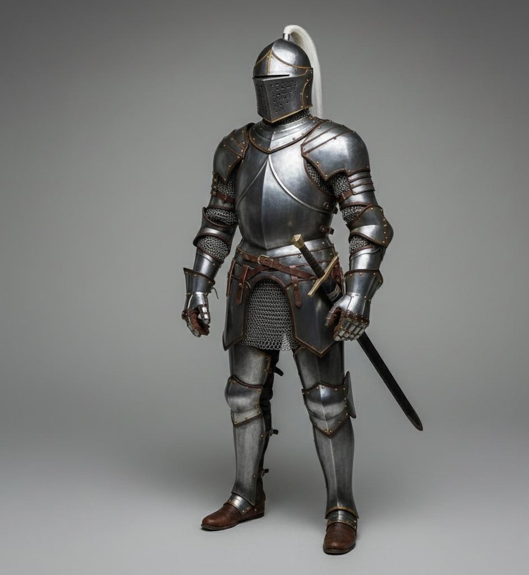 Medieval Knight Armor Suit – Full Sallet for Renaissance Faire, LARP - Etsy