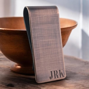 Custom Money Clip for Men, Personalized Mens Gift, 7-year Anniversary Present for Husband