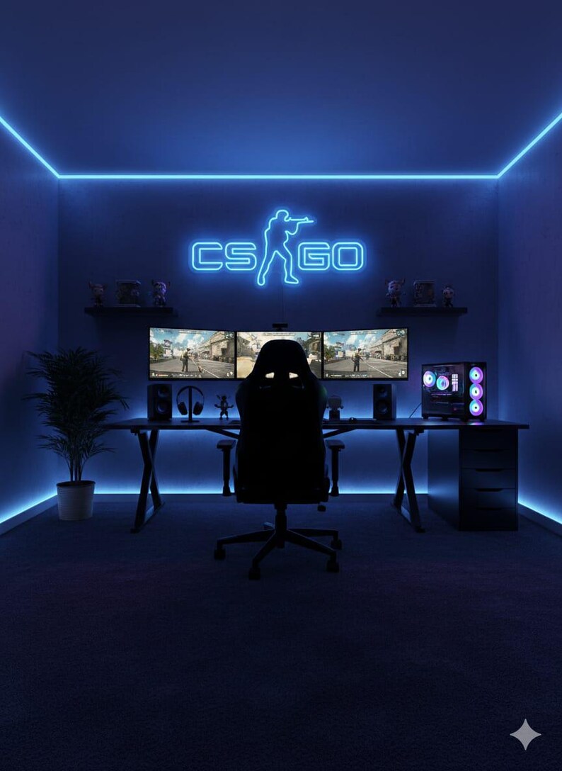 Custom CSGO Neon Sign: Personalized LED Game Room Decor - Etsy
