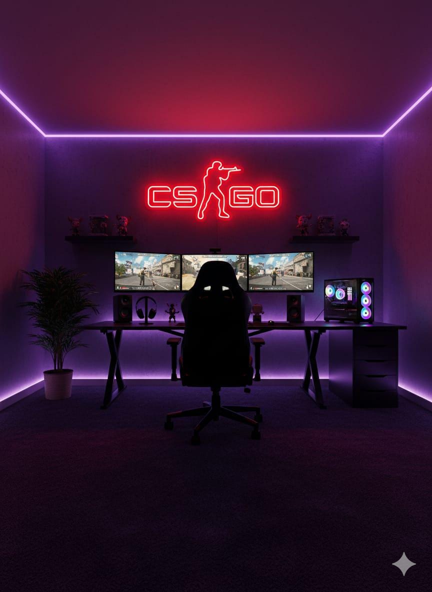 Custom CSGO Neon Sign: Personalized LED Game Room Decor - Etsy