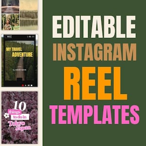 50 Instagram Reel Templates: Editable Canva Designs (Digital Download)