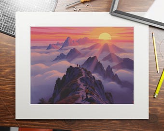 Vintage Madeira Travel Poster: Pico do Arieiro Art Print