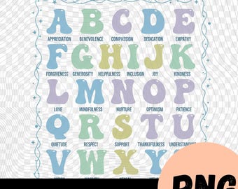 Camiseta para profesores contra el acoso escolar: Acto de bondad ABC (PNG)