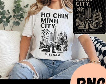 Mapa de viaje de Ciudad Ho Chi Minh, Vietnam (descarga digital)