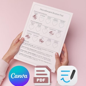 ADHD Autism Daily Routine Tool | Neurodivergent Executive Function Support (PDF, Canva, Goodnotes)