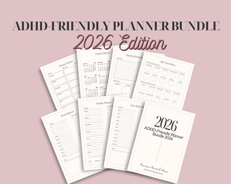 ADHD Planner Bundle 2026 | Neurodivergent Organizer (digital Download ...