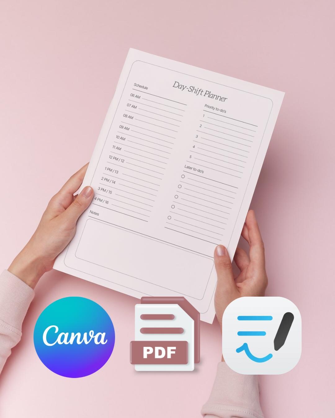 Printable Nurse Shift Planner Bundle | Day, Night Shift Organizer ...