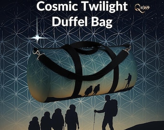 QA369 Sacred Geometry Night Sky Duffel Bag | Adventure, Fitness, and Travel Companion
