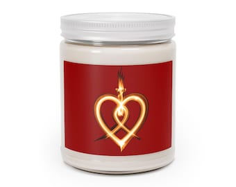 Golden Flaming Heart — 9oz Scented Soy Candle
