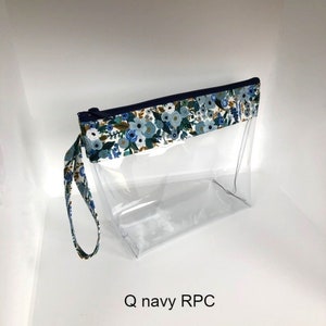 Clear Project Zipper Tote Knitting Crochet Needlework Craft Toiletry Bag Rifle Paper Co