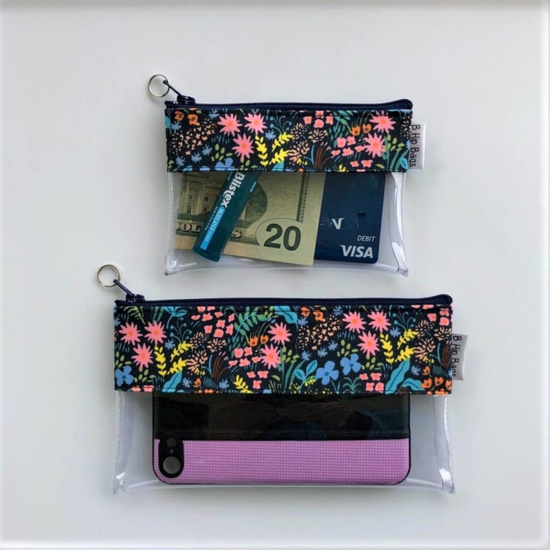 Clear Vinyl Wallet Organizer Mask Bag Boho Rifle Paper Co Etsy