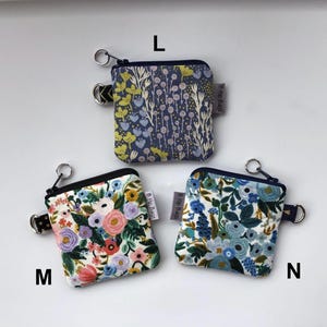 Rifle Paper Co. Floral Fabric Pouch: Airpod, Coin & Card Holder