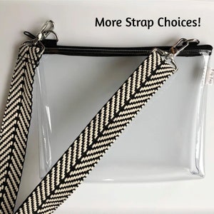 Clear Concert Stadium Crossbody Purse Game Day Transparent Vinyl Monogram Bag