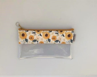 Sunflower Clear Pouch Set: Airpod, Wallet, Coin & Card Holder