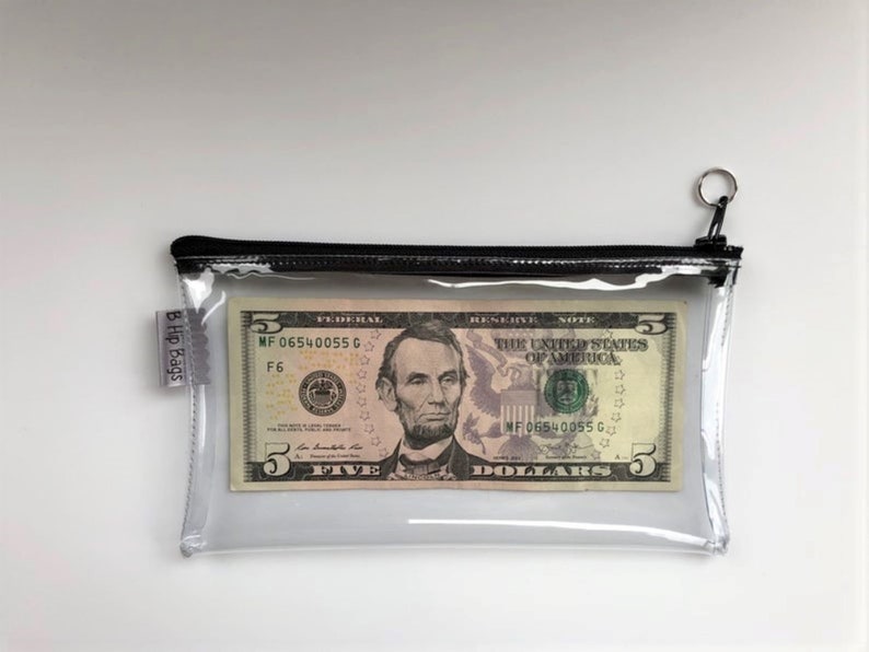 Clear Zip Pouch Organizer Clutch Wallet Vinyl Boiler up Etsy